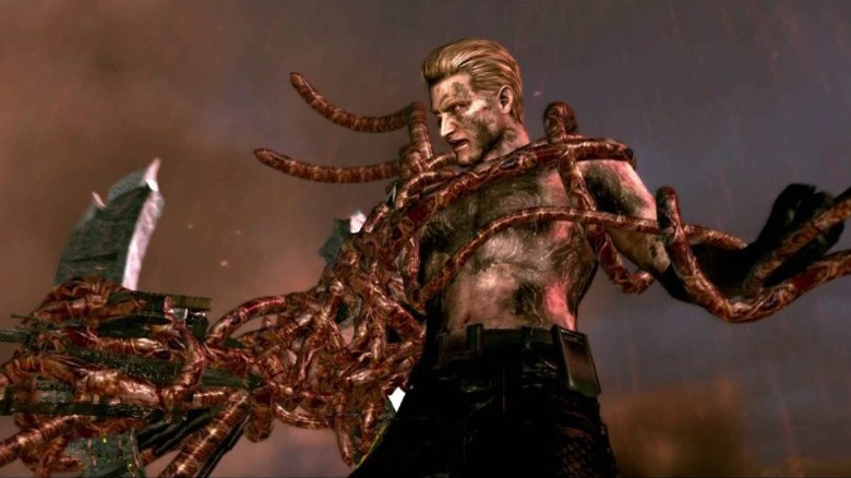 Wesker turning into a monster