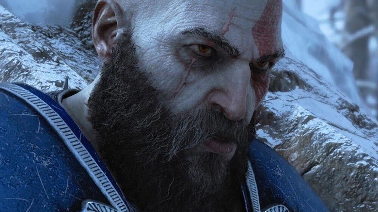 God of War Ragnarok Kratos close up
