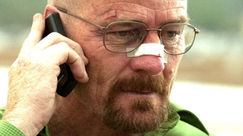 Walter White nose bandage on phone