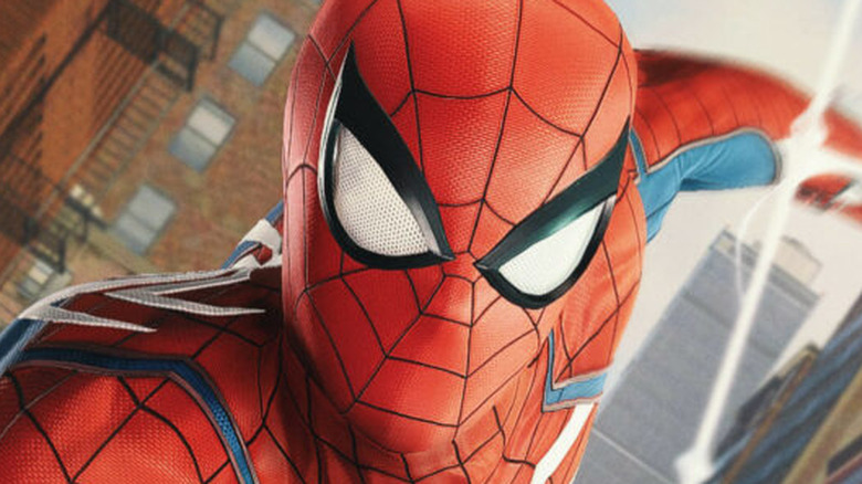 Close-up of Spider-Man