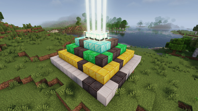 Six Beacons on pyramid