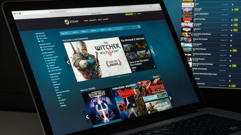 laptop on Steam store