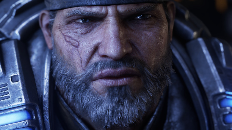 Gears of War old Marcus close up