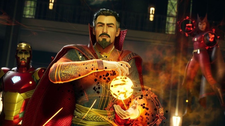 Marvel's Midnight Suns Dr. Strange, Iron Man, Scarlet Witch