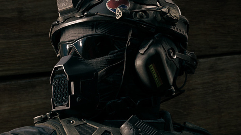 MW2 soldier in black helmet