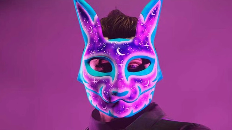 Purple bunny mask