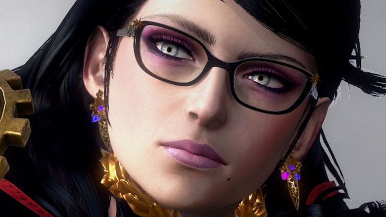 Bayonetta from "Bayonetta 3" frowning