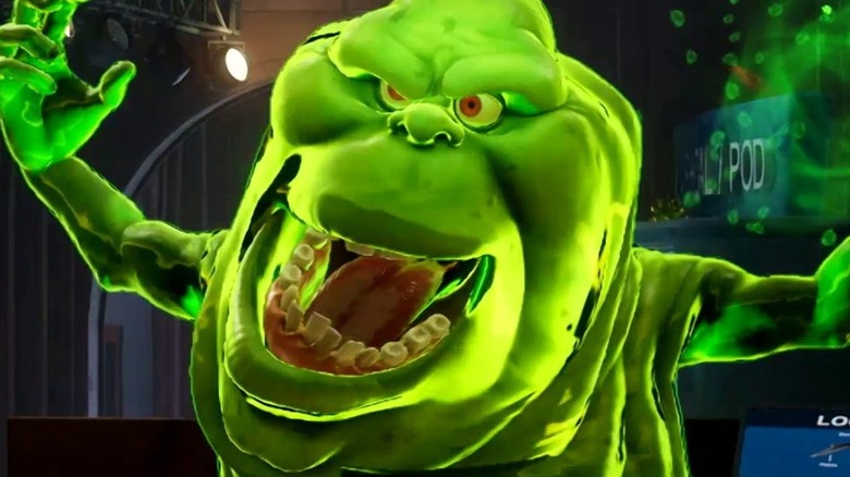 Slimer attacking