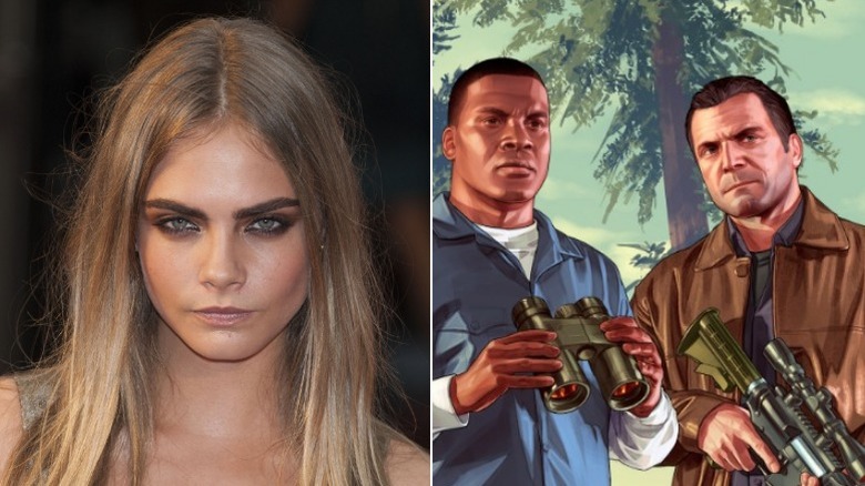 gta 5 protagonists cara delevigne