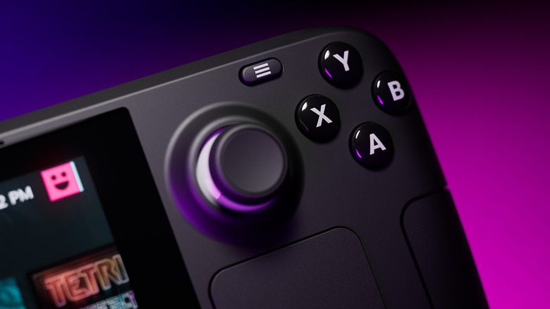 Valve Steam Deck face buttons up close
