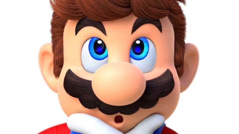 Mario stroking his chin