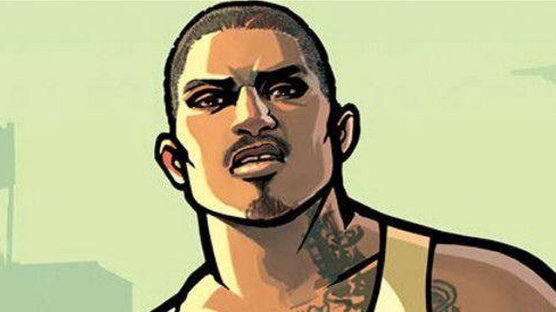 Carl Johnson scowling