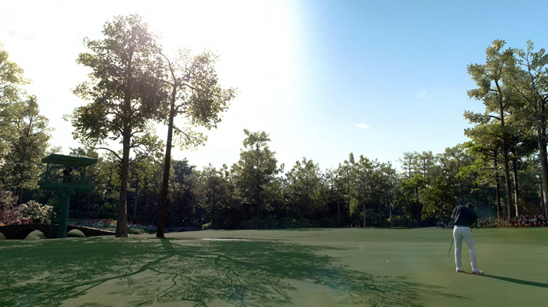 Golfer putting