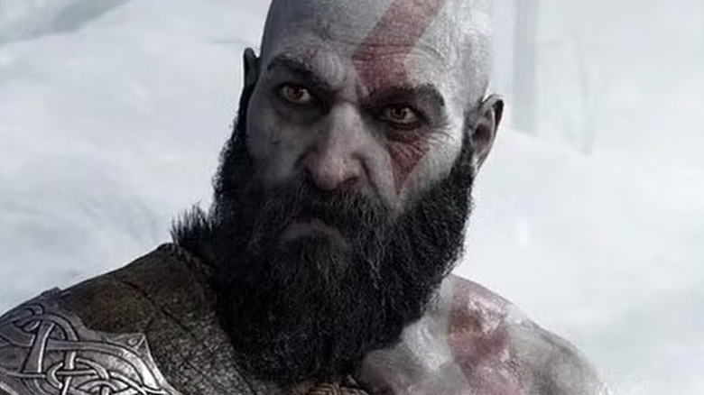 God of War Ragnarok Kratos close up