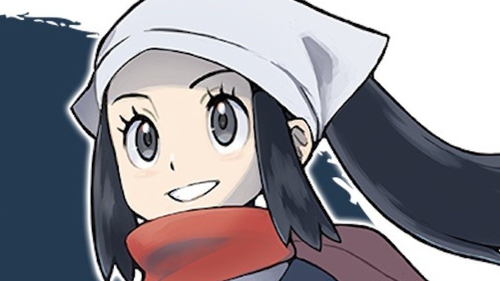 Female Pokemon Legends Arceus character with scarf smiling