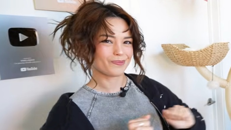 Valkyrae smiling at the camera