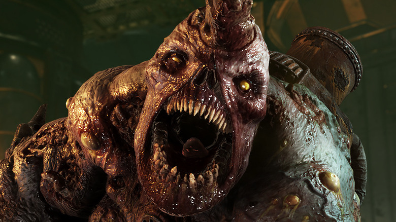 A Plague Ogryn as it appears in "Warhammer 40K: Darktide"