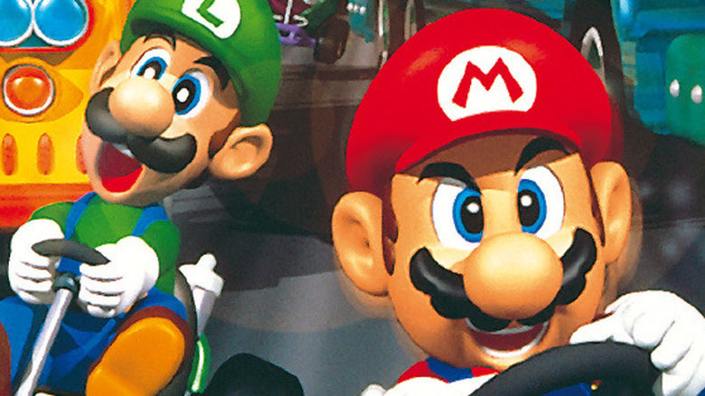 Mario and Luigi racing