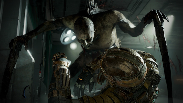 Dead Space remake alien creature over Isaac