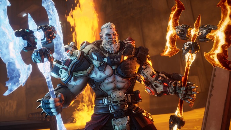 Amon dual-wielding blades in Borderlands 4