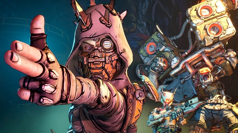 Borderlands character holding up finger guns in Borderlands 4