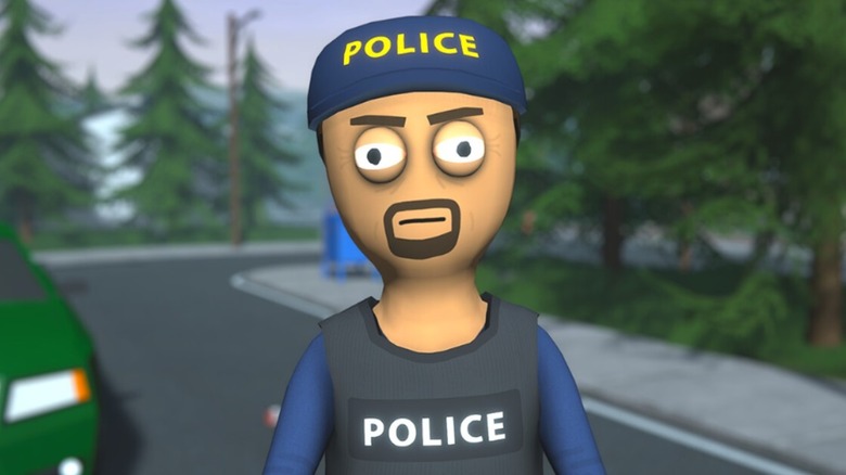 A police officer carries out a search in Schedule 1