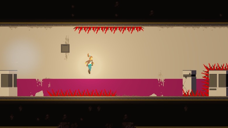 Kandria platforming with spikes