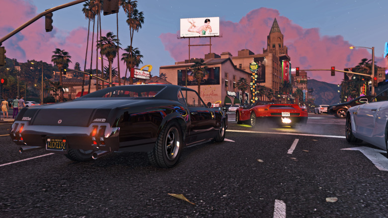 GTA gameplay car chase