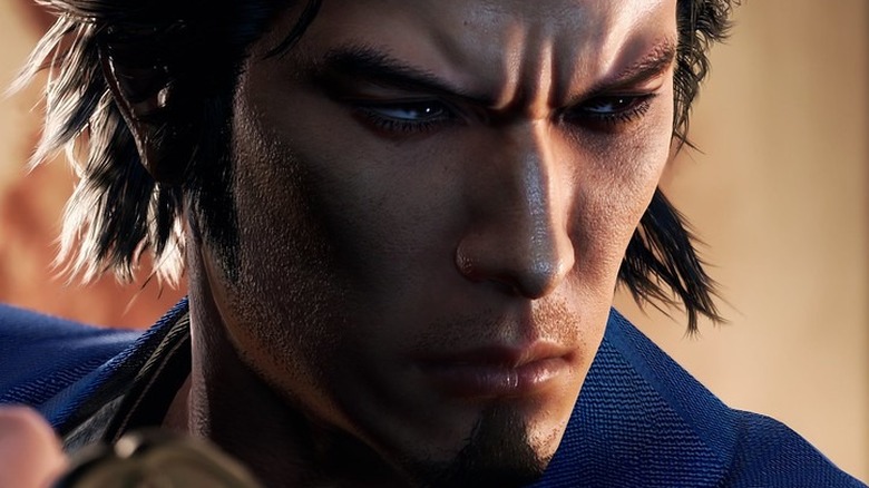 Like a Dragon: Ishin! Sakamoto face close up