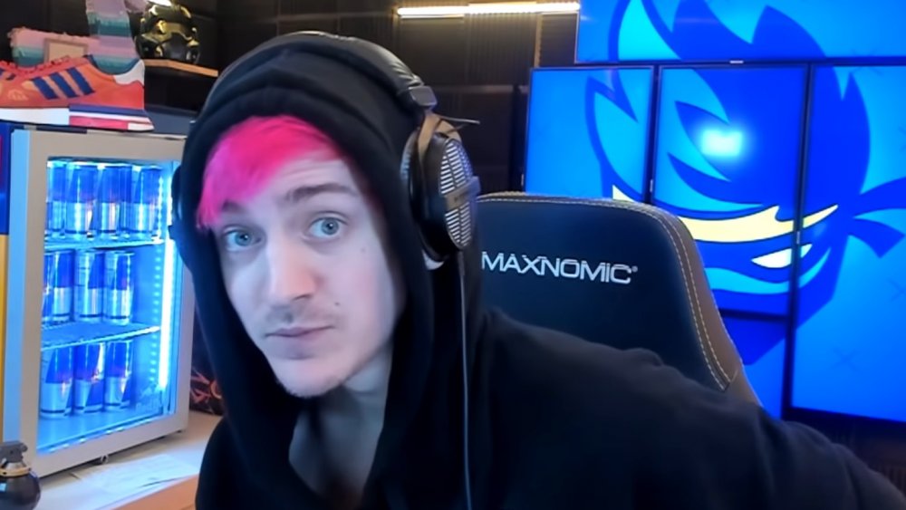 Ninja defiantly looks at the camera