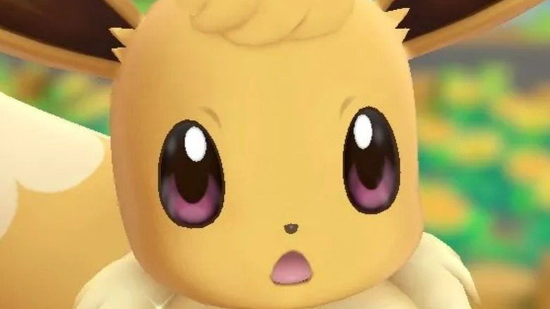 Pokemon Let's Go Eevee surprised Eevee