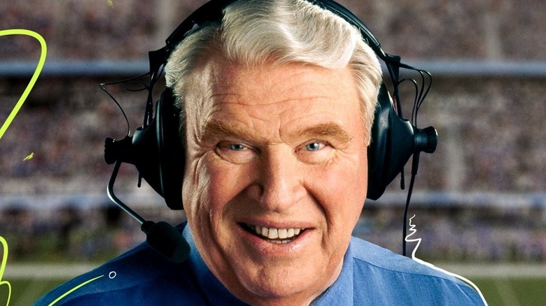 John Madden smiling in broadcast booth