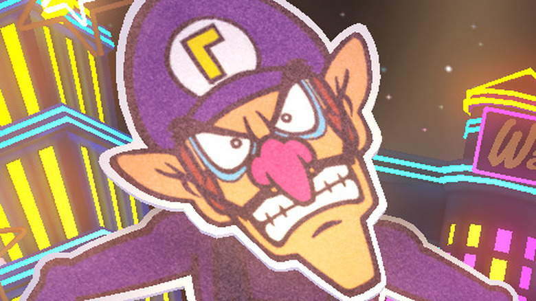 MK 8 Waluigi Pinball Waluigi face