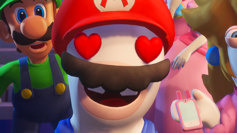 Mario Rabbid confused look