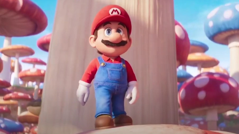 Mario with mushrooms