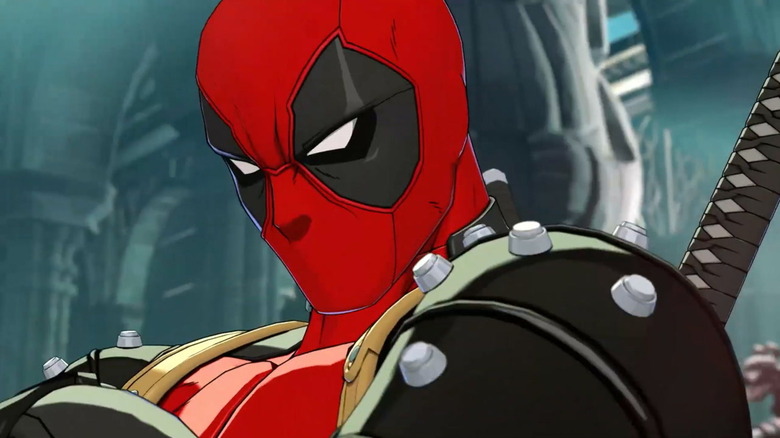 Deadpool crosses his arms and glares in Marvel Tōkon: Fighting Souls