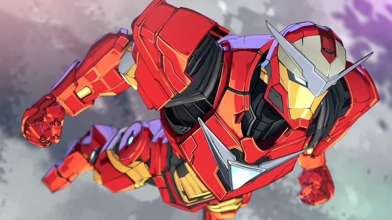 Iron Man looks up in Marvel Tōkon: Fighting Souls