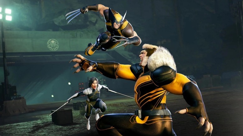 Wolverine leaping at Sabretooth