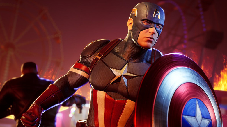 Captain America fighting with Blade