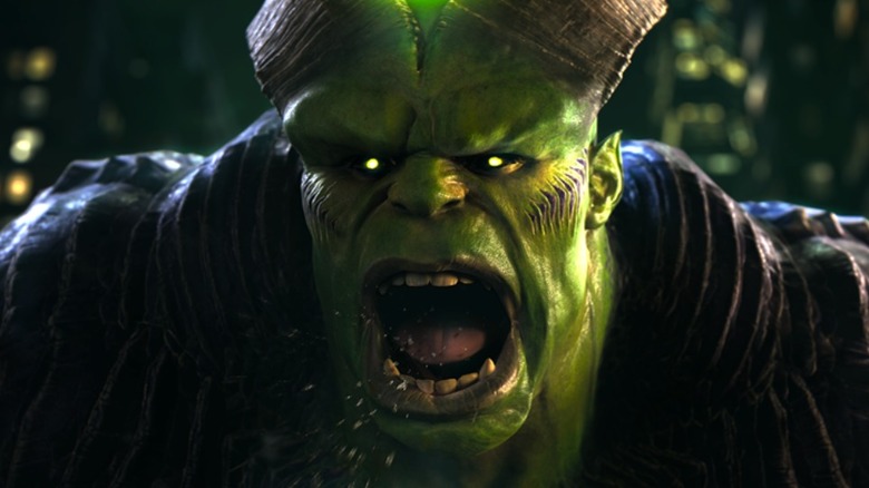 hulk with horns yelling