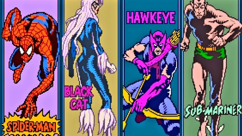 Character select screen Spider-Man