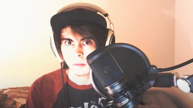 LeafyIsHere talking into microphone