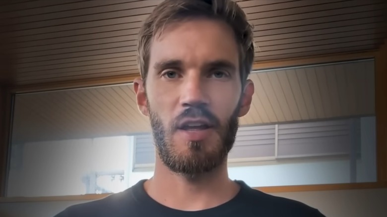 PewDiePie talking to the camera