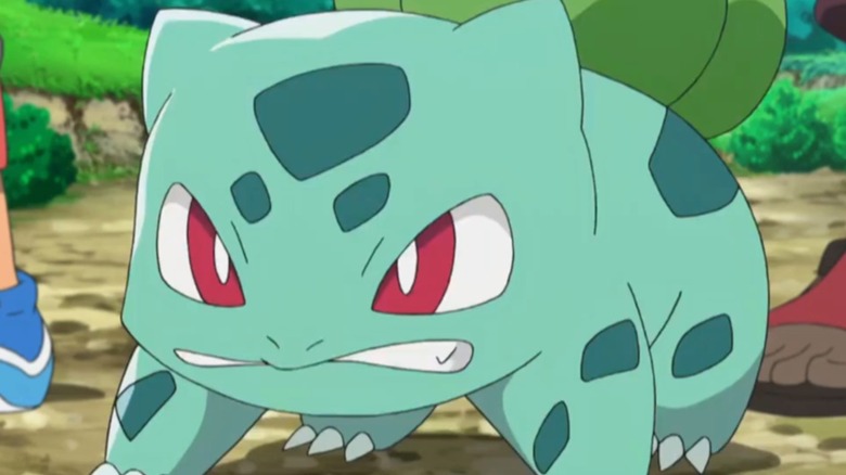 Ash's Bulbasaur snarling