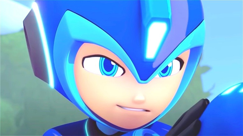Mega Man smiling