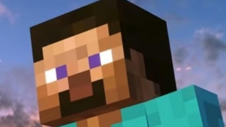 Minecraft character stares