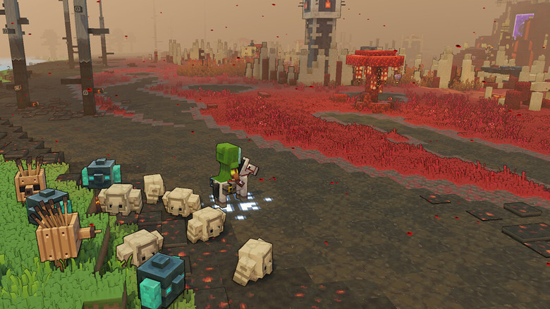 Adventurer and party in Minecraft Legends