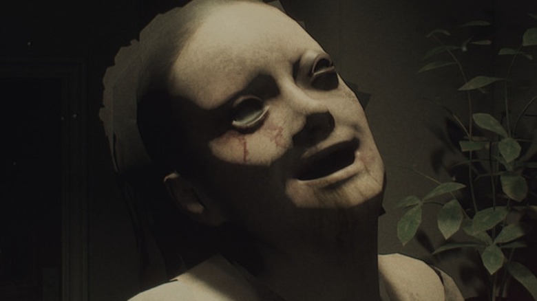 Up close of Lisa's face from Kojima's P.T.