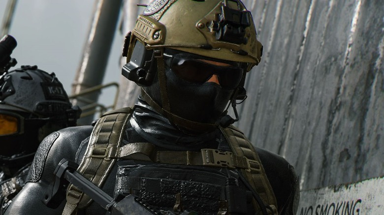 CoD character talking into headset