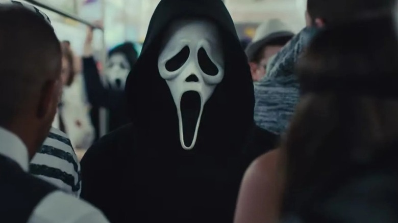 Ghostface in subway
